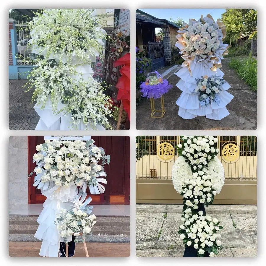 Bốn mẫu hoa đám tang Mỹ Phước