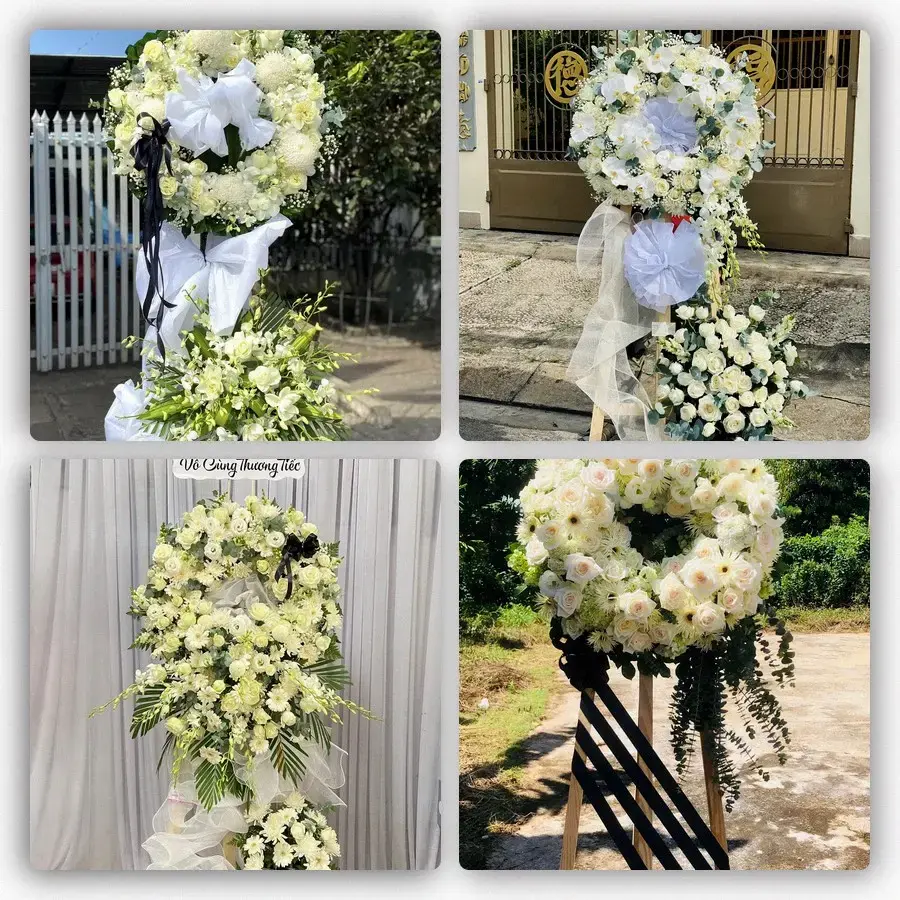 Bốn mẫu hoa đám tang Mỹ Thọ