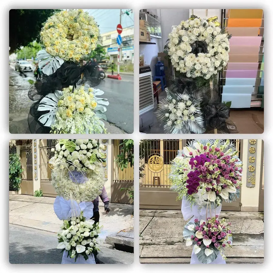 Bốn mẫu hoa đám tang Mỹ Tho