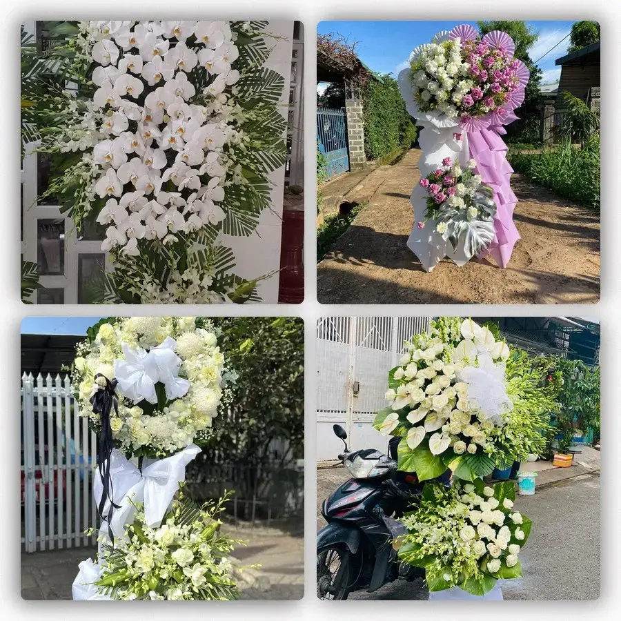 Bốn mẫu hoa đám tang N.T Phong Hải