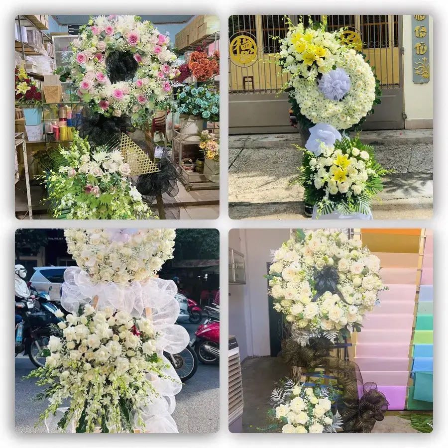 Bốn mẫu hoa đám tang Nà Phặc