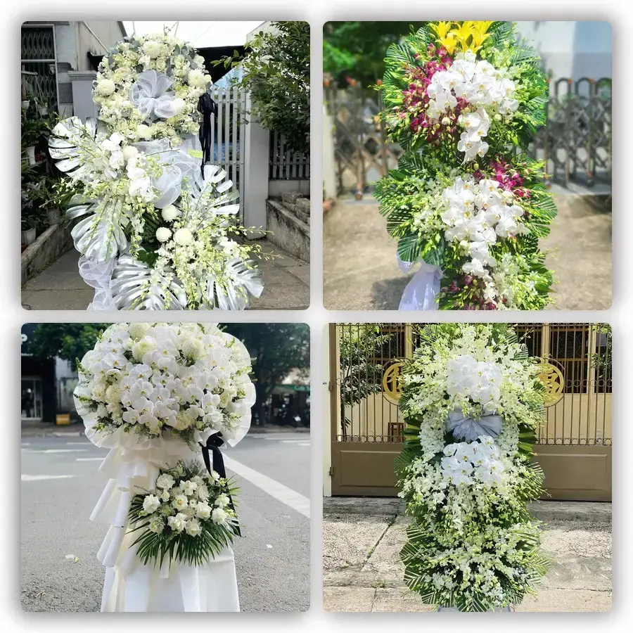 Bốn mẫu hoa đám tang Nam Ban