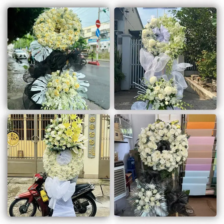 Bốn mẫu hoa đám tang Năm Căn