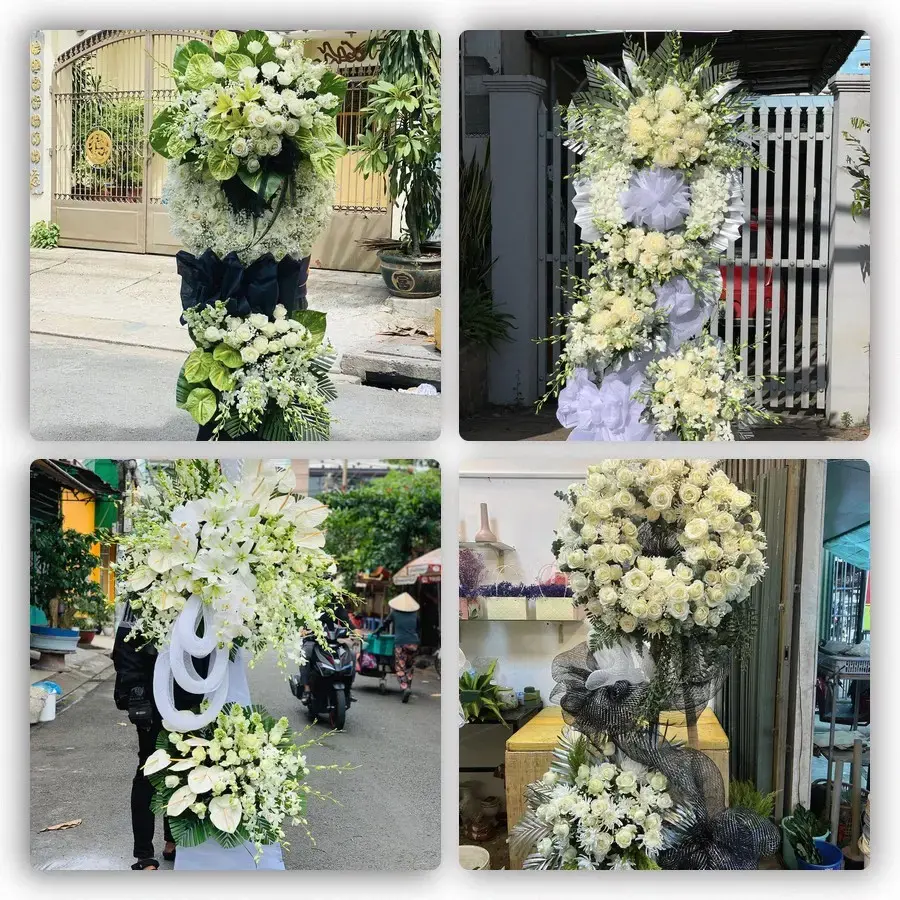 Bốn mẫu hoa đám tang Nam Phước