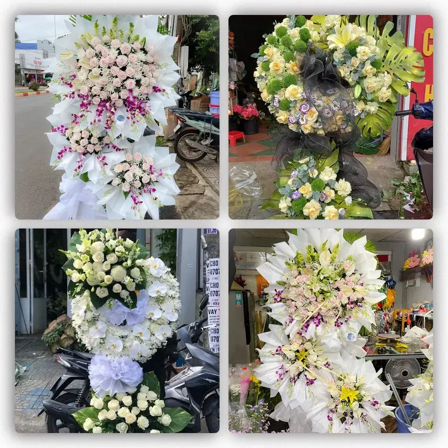Bốn mẫu hoa đám tang Ngãi Giao