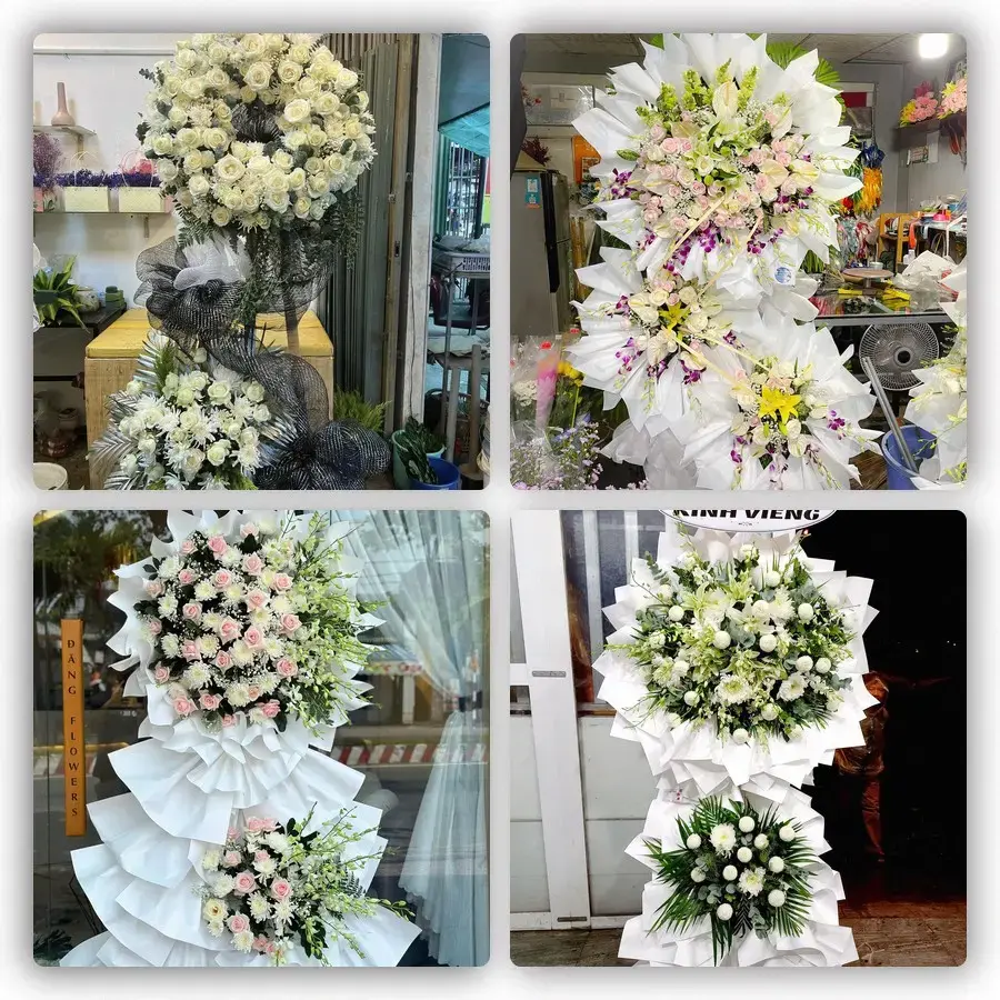Bốn mẫu hoa đám tang Nghi Sơn