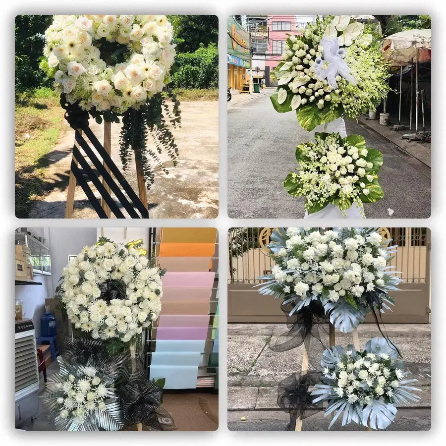 Bốn mẫu hoa đám tang Nghĩa Đàn
