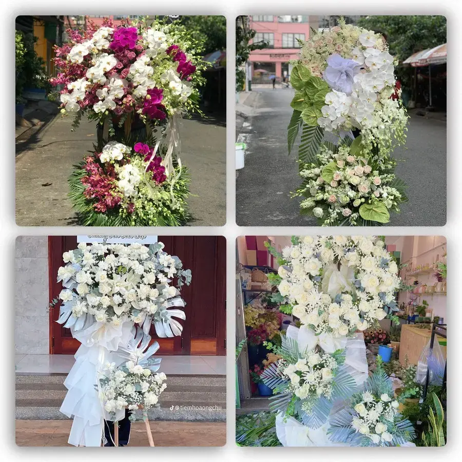 Bốn mẫu hoa đám tang Nha Trang