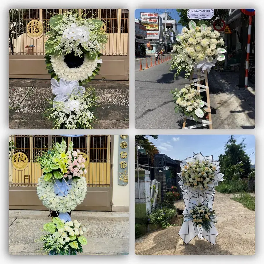 Bốn mẫu hoa đám tang Nham Biền