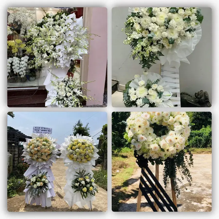 Bốn mẫu hoa đám tang Nho Quan