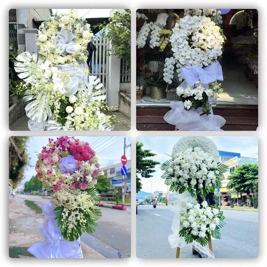 Bốn mẫu hoa đám tang Ninh Bình
