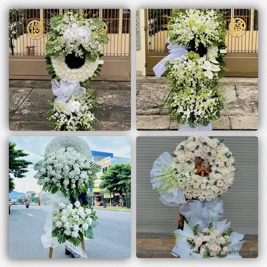 Bốn mẫu hoa đám tang Nông Cống