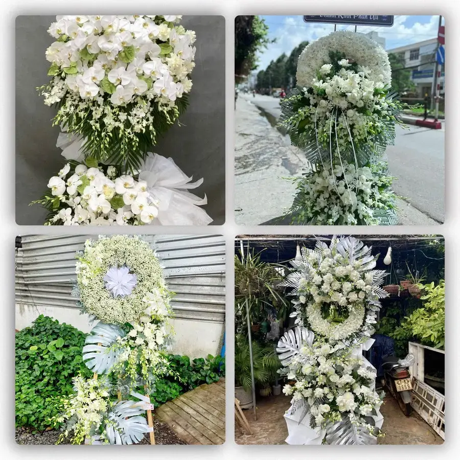 Bốn mẫu hoa đám tang NT Lệ Ninh