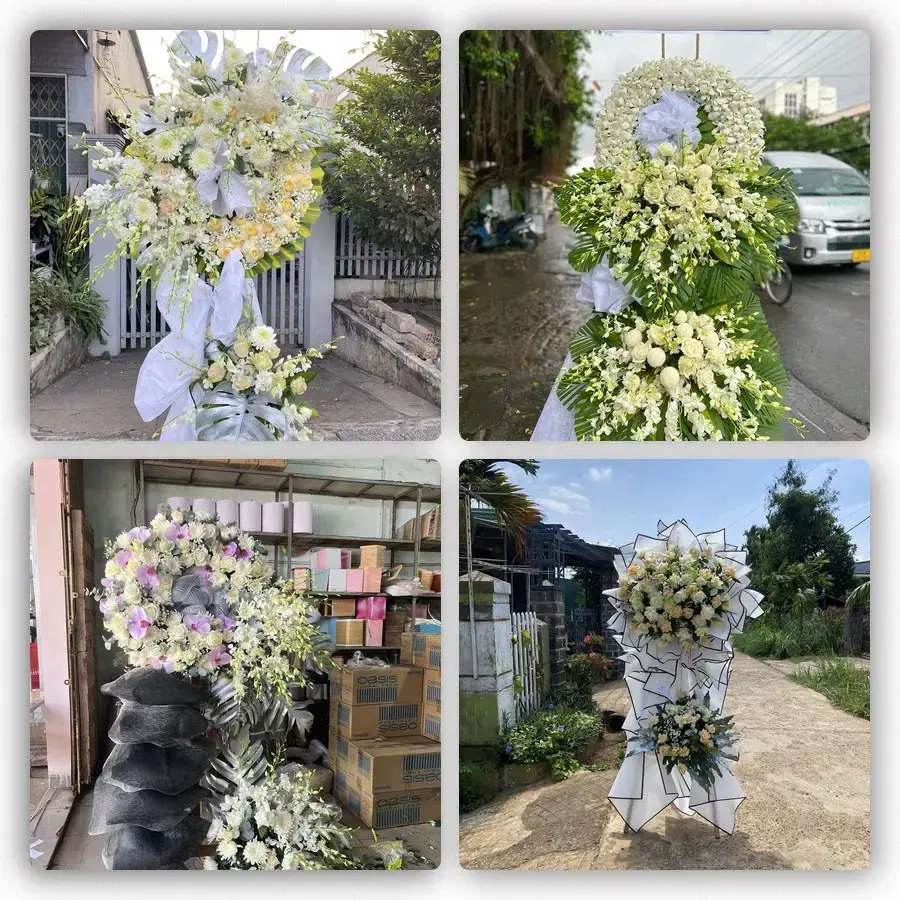 Bốn mẫu hoa đám tang NT Liên Sơn