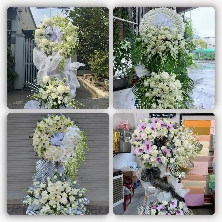 Bốn mẫu hoa đám tang NT Mộc Châu
