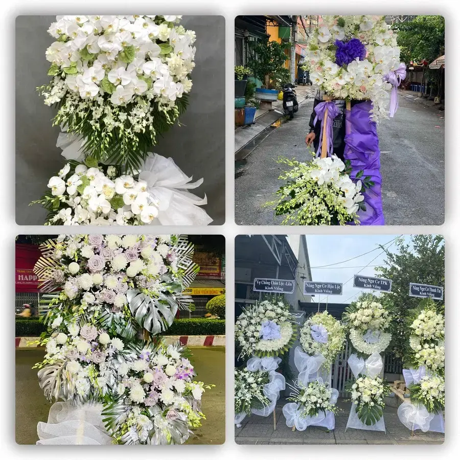 Bốn mẫu hoa đám tang NT Thái Bình
