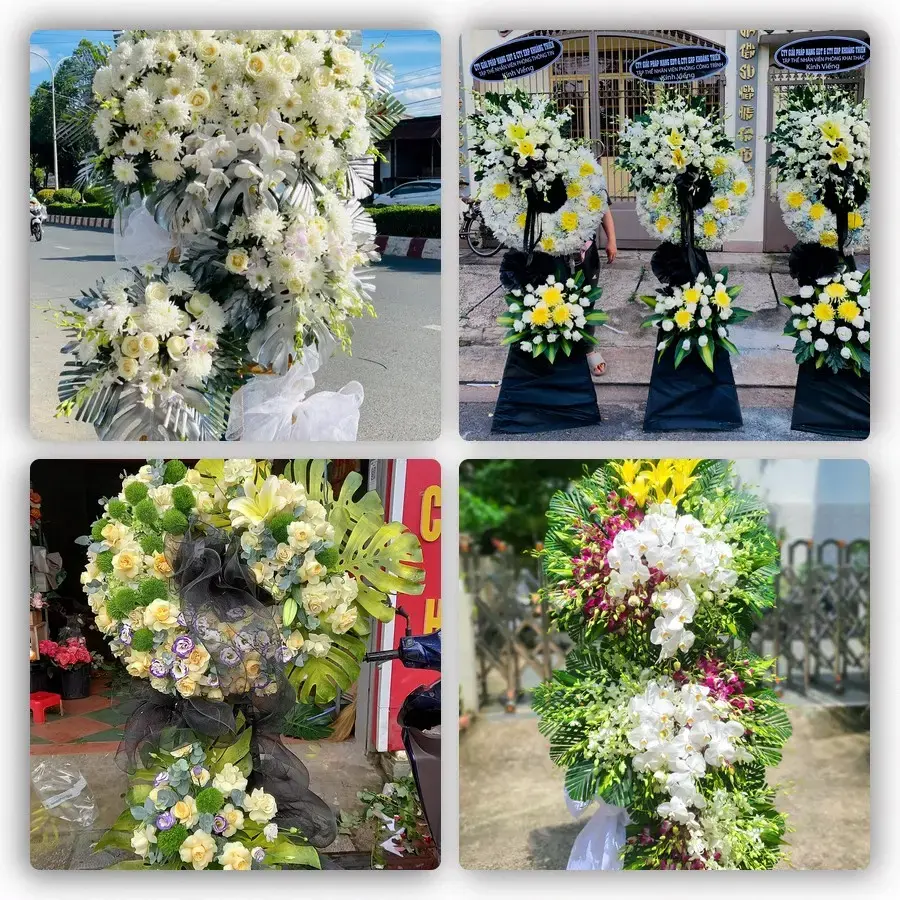 Bốn mẫu hoa đám tang NT Trần Phú