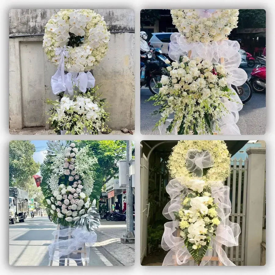 Bốn mẫu hoa đám tang NT Việt Trung