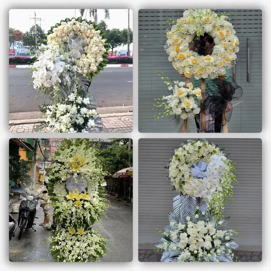 Bốn mẫu hoa đám tang Nưa