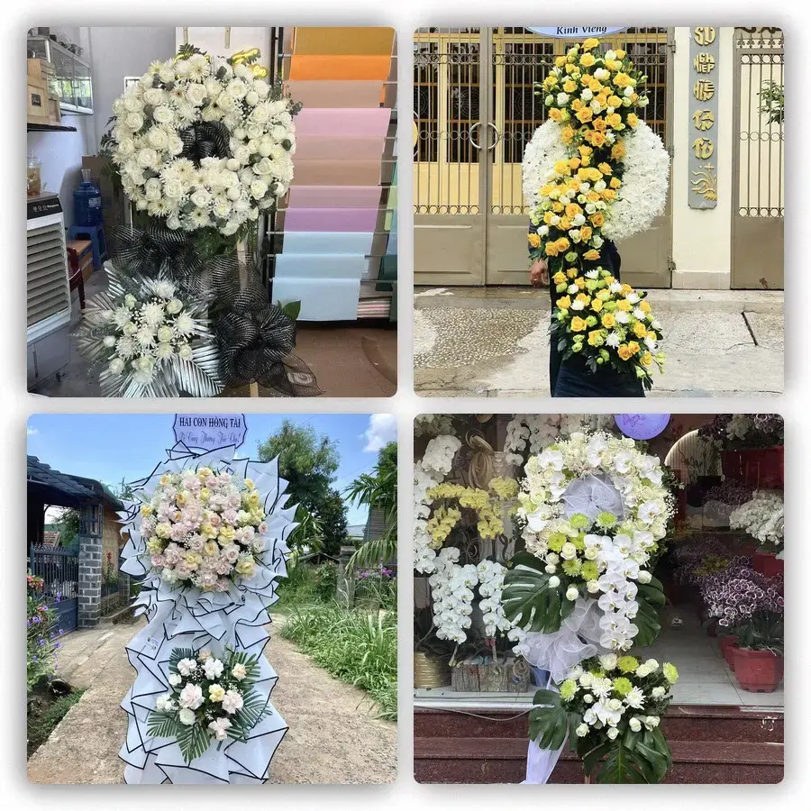Bốn mẫu hoa đám tang Núi Đối