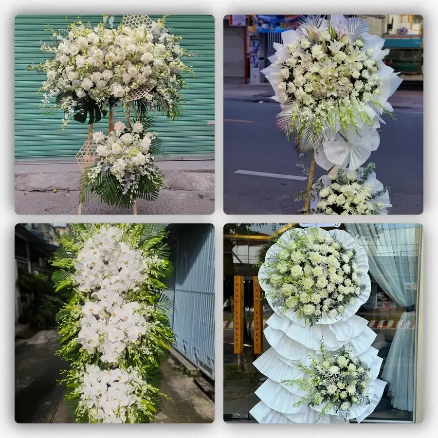 Bốn mẫu hoa đám tang Núi Thành