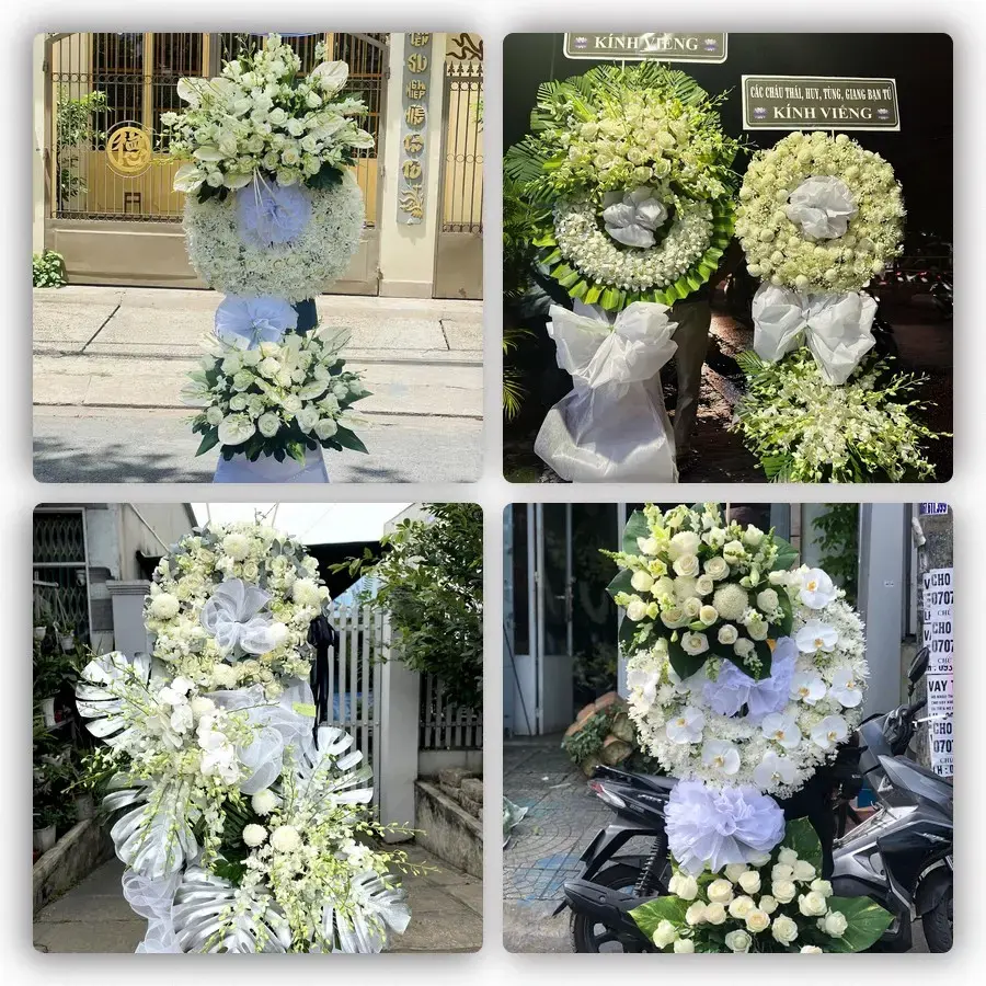 Bốn mẫu hoa đám tang Phan Rí Cửa
