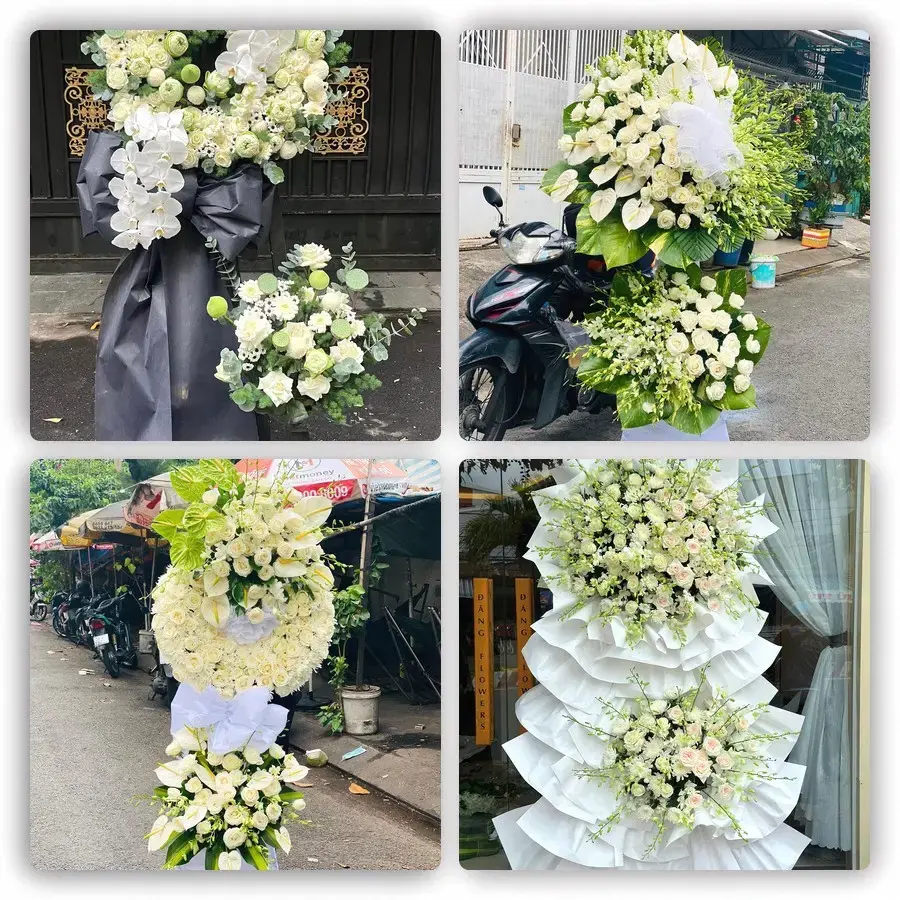 Bốn mẫu hoa đám tang Phát Diệm