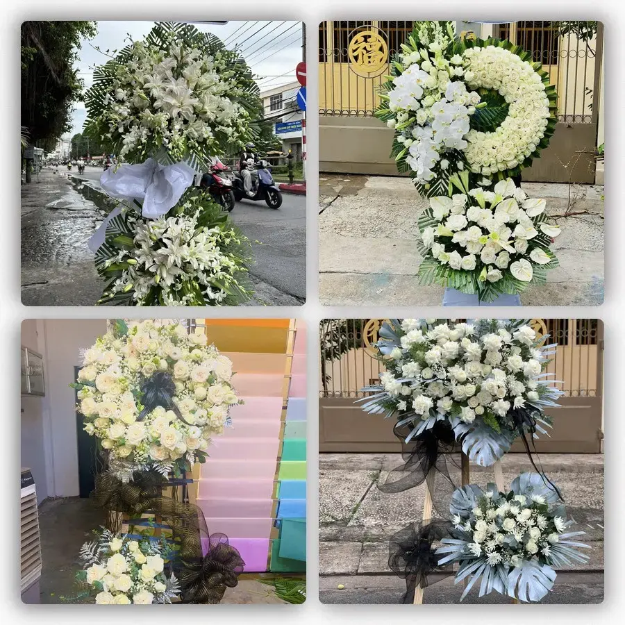Bốn mẫu hoa đám tang Phó Bảng