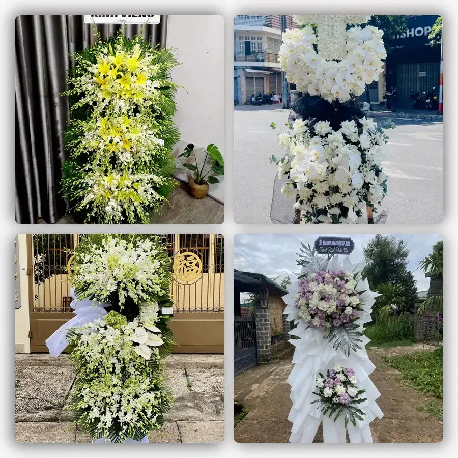 Bốn mẫu hoa đám tang Phố Châu