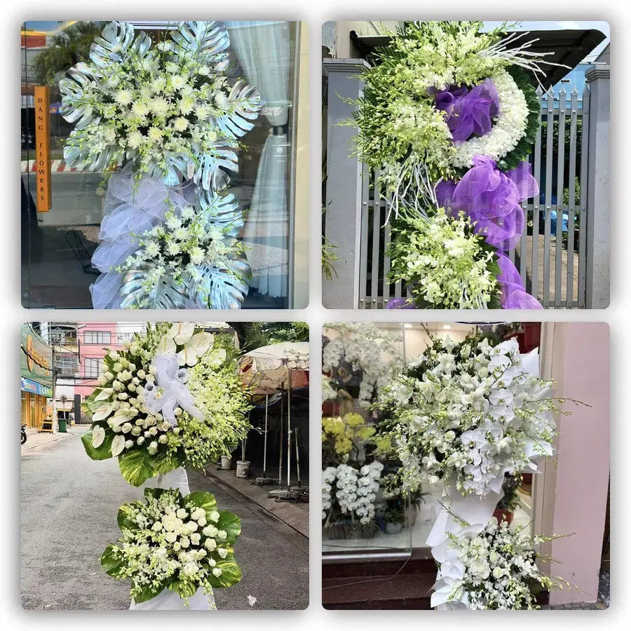 Bốn mẫu hoa đám tang Phố Mới