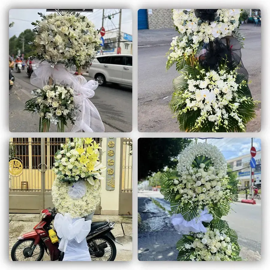 Bốn mẫu hoa đám tang Phố Ràng