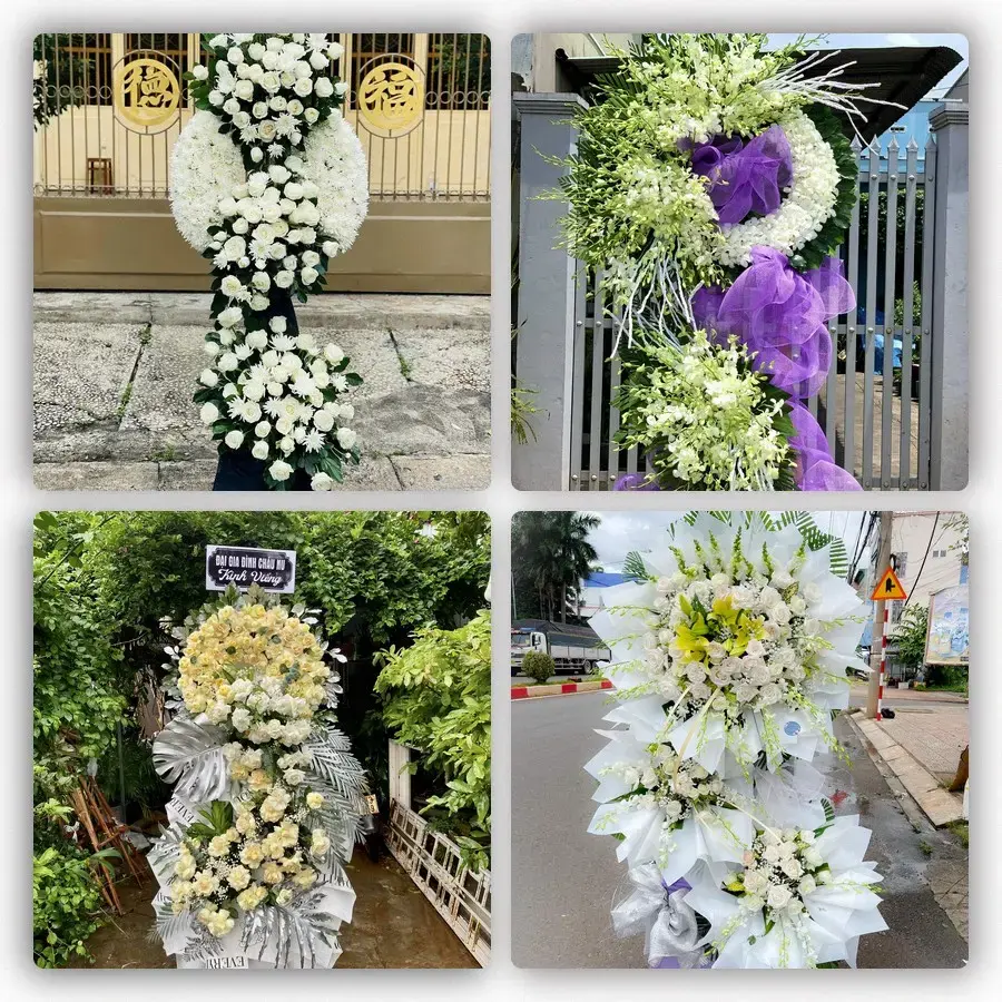 Bốn mẫu hoa đám tang Phổ Yên