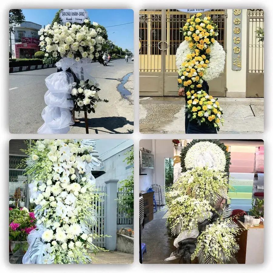 Bốn mẫu hoa đám tang Phong Châu