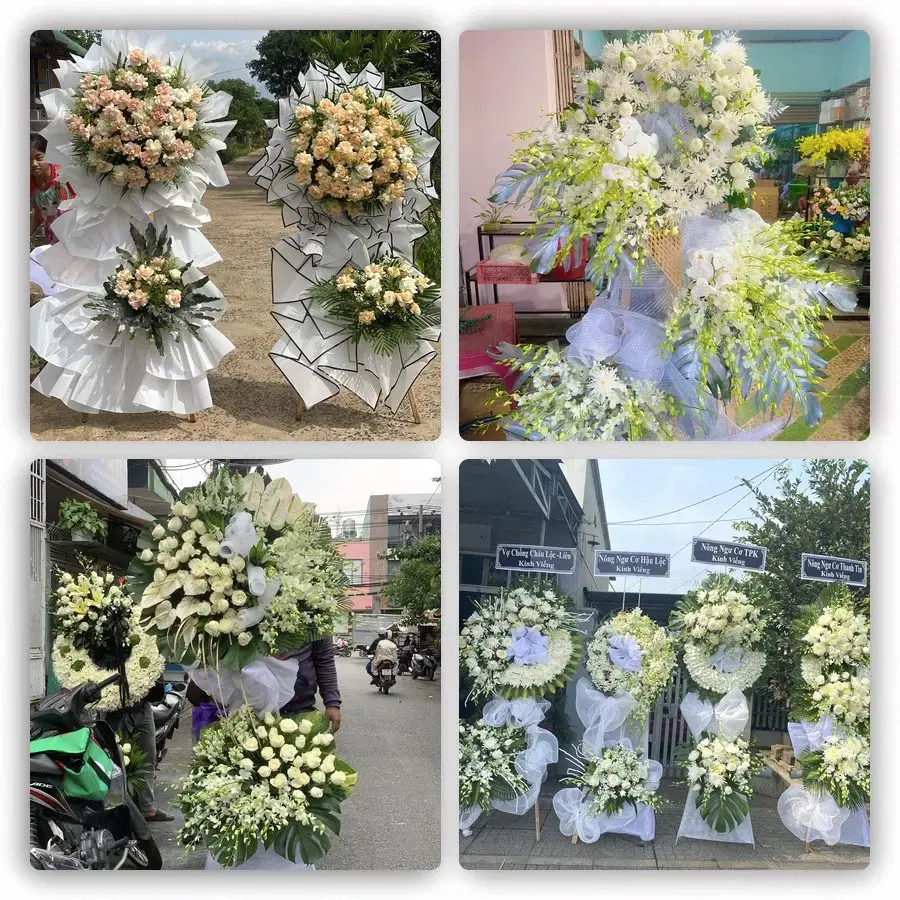 Bốn mẫu hoa đám tang Phong Điền