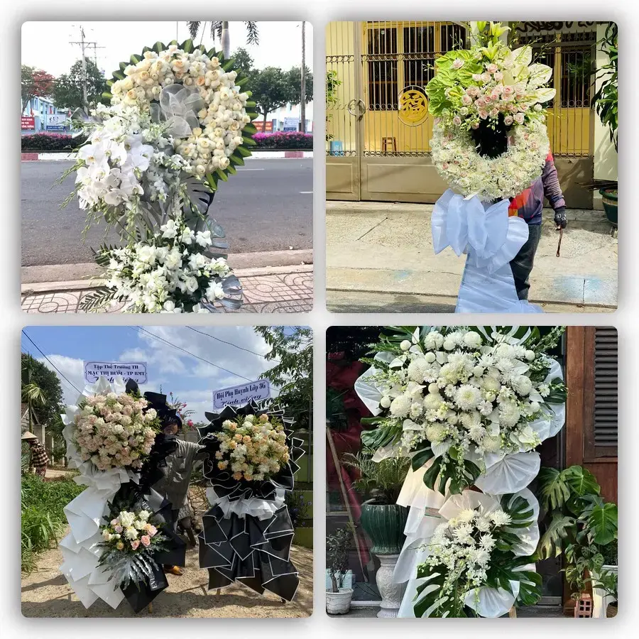 Bốn mẫu hoa đám tang Phong Nha