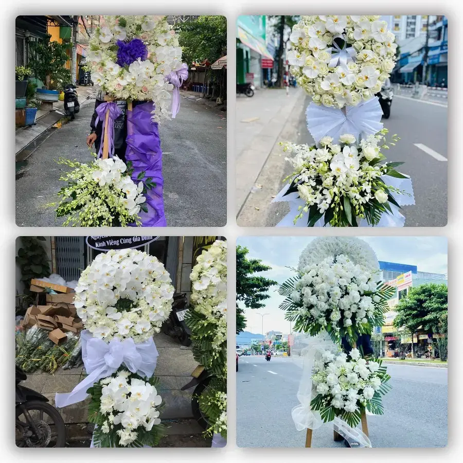 Bốn mẫu hoa đám tang Phú Đa