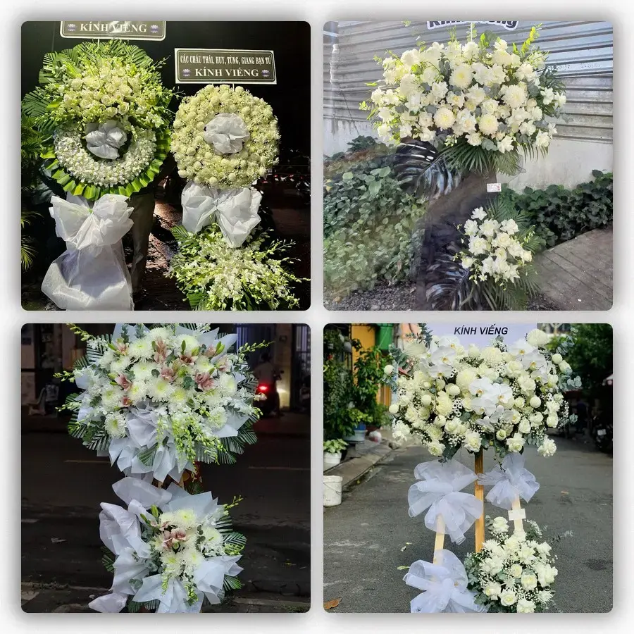Bốn mẫu hoa đám tang Phú Hòa