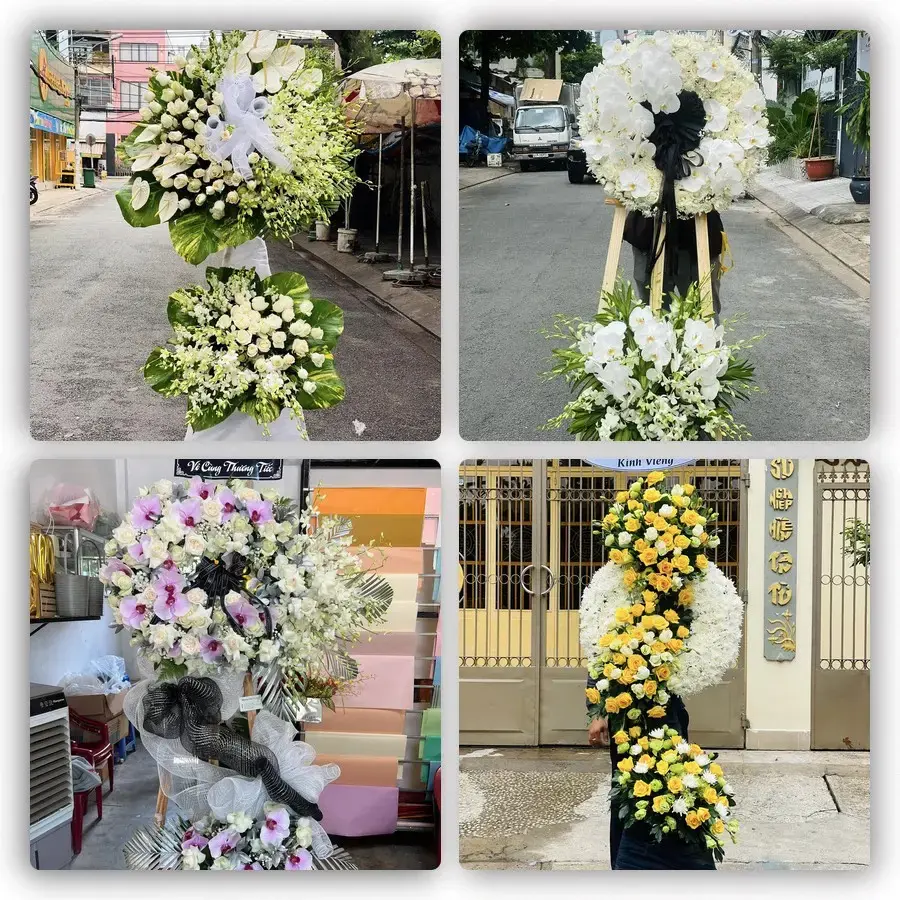 Bốn mẫu hoa đám tang Phủ Lý