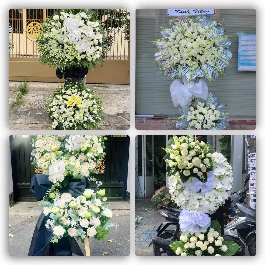 Bốn mẫu hoa đám tang Phú Minh