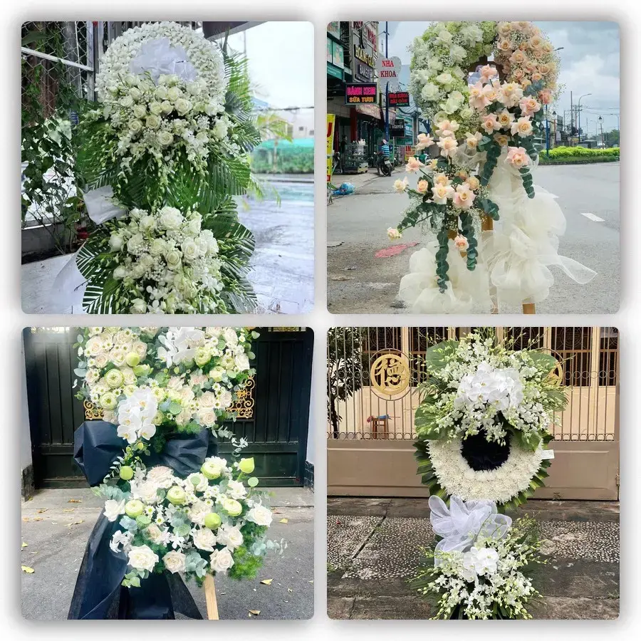Bốn mẫu hoa đám tang Phú Mỹ