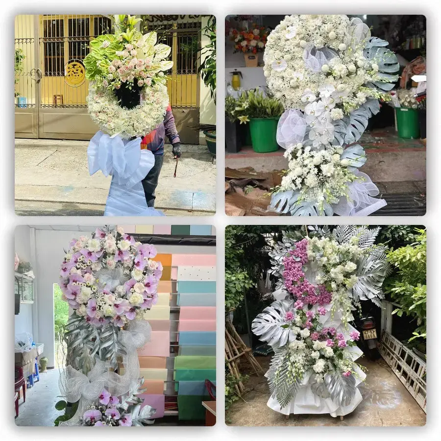 Bốn mẫu hoa đám tang Phú Phong