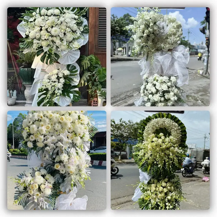 Bốn mẫu hoa đám tang Phú Thứ