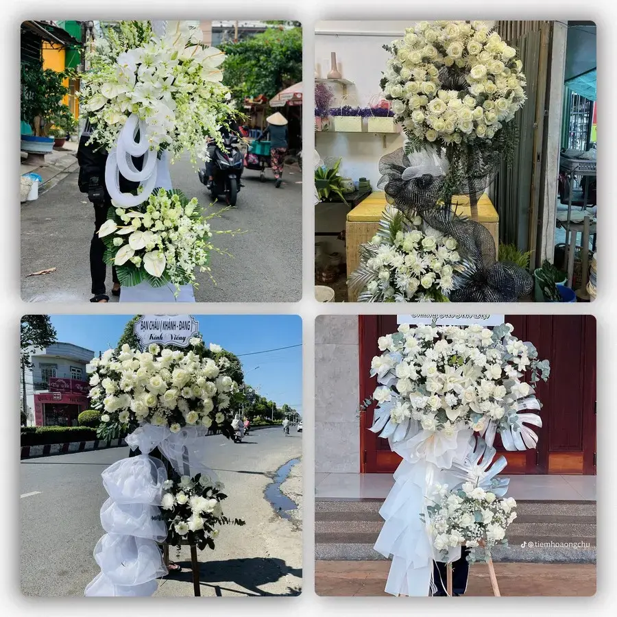 Bốn mẫu hoa đám tang Phú Xuyên