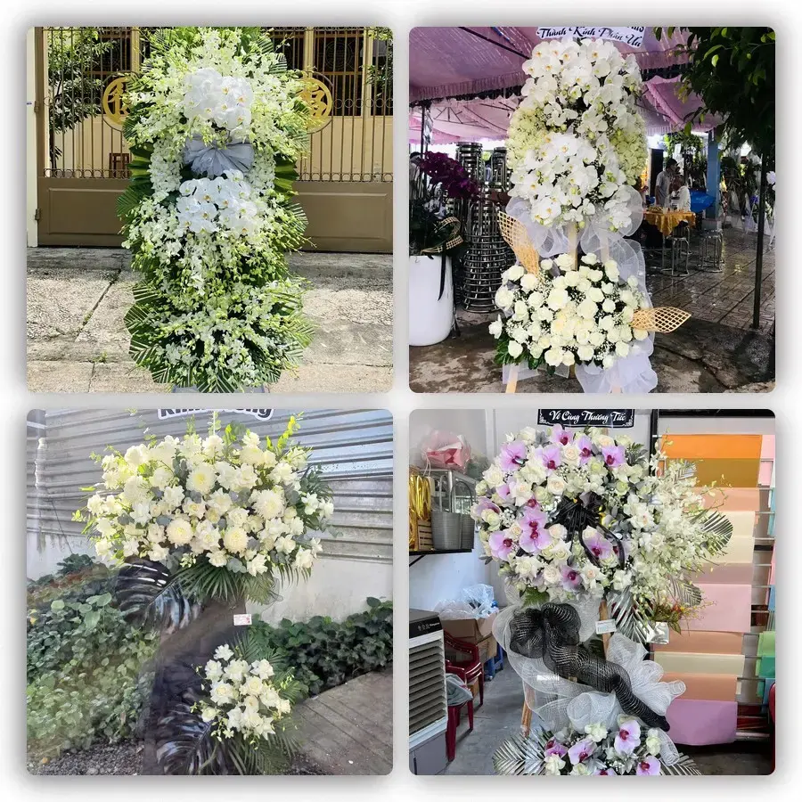 Bốn mẫu hoa đám tang Phù Yên