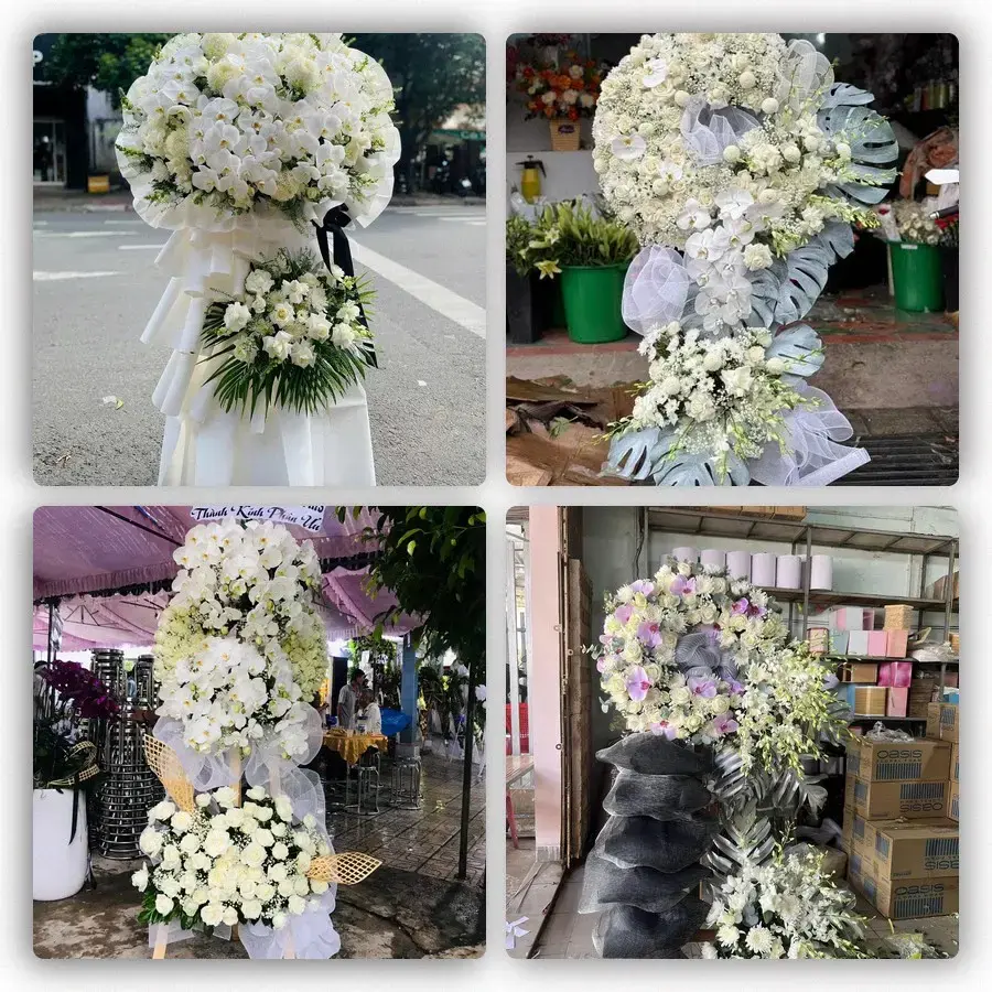 Bốn mẫu hoa đám tang Phùng