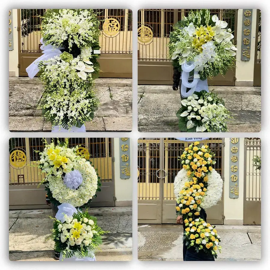 Bốn mẫu hoa đám tang Phước Long