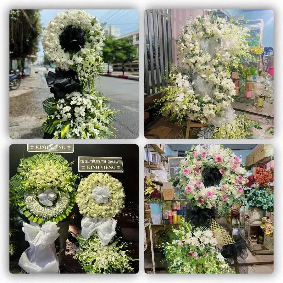 Bốn mẫu hoa đám tang Phước Vĩnh