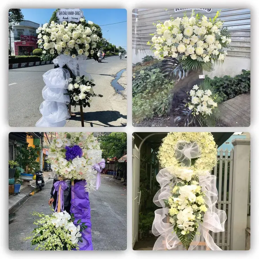 Bốn mẫu hoa đám tang Plei Kần