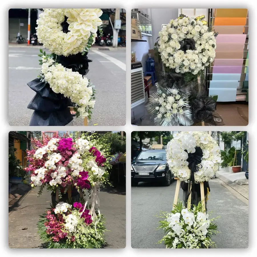 Bốn mẫu hoa đám tang Quân Chu