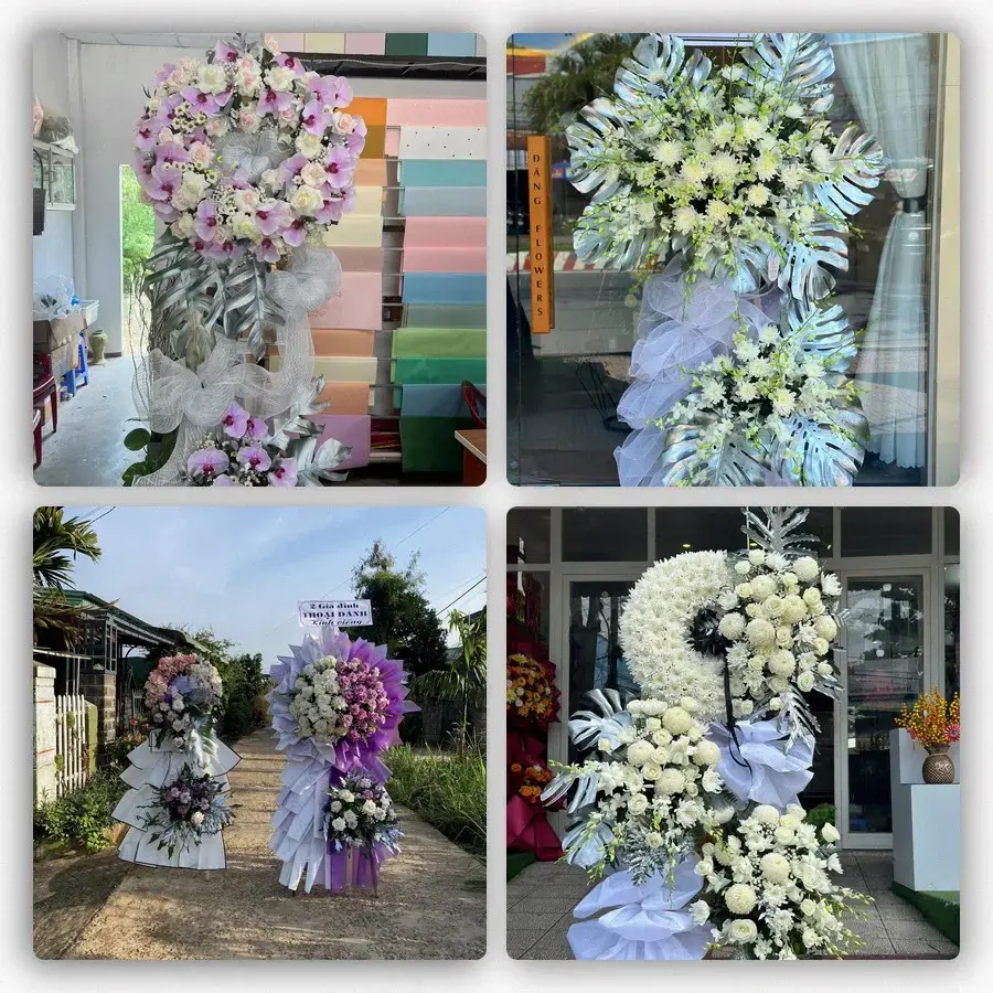 Bốn mẫu hoa đám tang Quán Hành